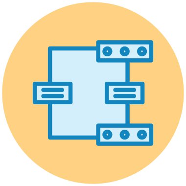 şebeke. Web simgesi basit illüstrasyon
