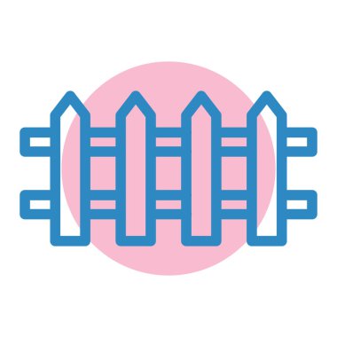 çit simgesi vektör illüstrasyonu