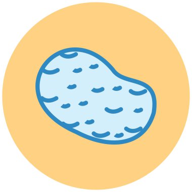 Patates simgesi, vektör illüstrasyonu basit tasarım