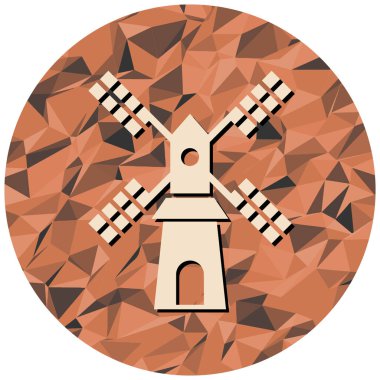 Bir yel değirmeninin vektör çizimi