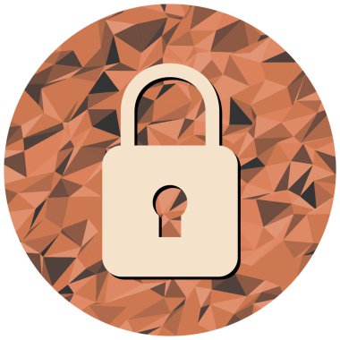 asma kilit ikon vektör çizimi