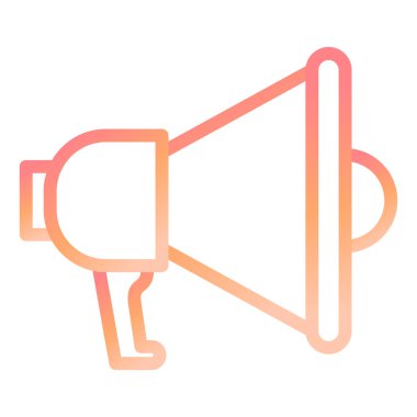 Megafon. Web simgesi basit illüstrasyon 