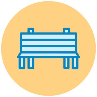 Yedek kulübesi Web simgesi basit illüstrasyon