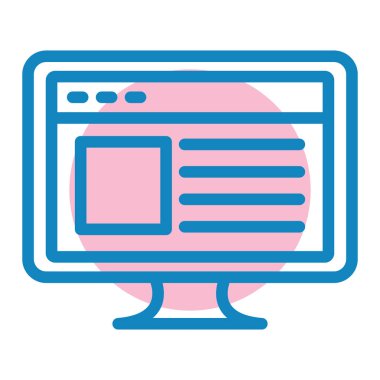 tarayıcı vektör renk simgesi