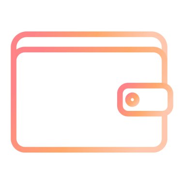 Cüzdan ikonu. vektör illüstrasyonu