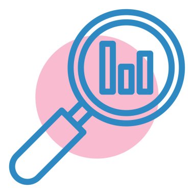 Analizler. Web simgesi basit illüstrasyon