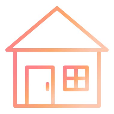 Ev. Web simgesi basit illüstrasyon