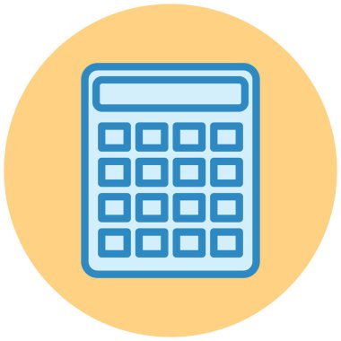 Hesap makinesi. Web simgesi basit illüstrasyon