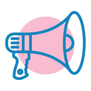 Megafon. Web simgesi basit illüstrasyon