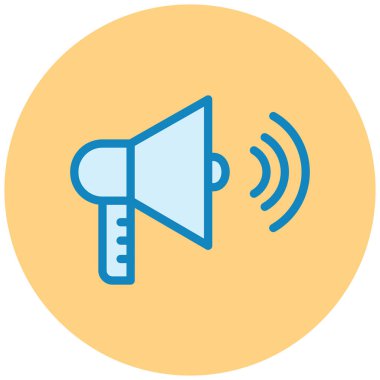 Megafon. Web simgesi basit illüstrasyon