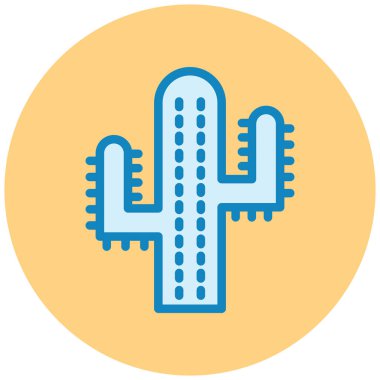 Kaktüs. Web simgesi basit illüstrasyon