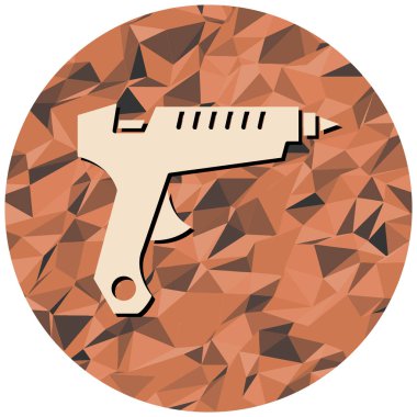 Siyah arkaplanı olan bir silah simgesinin çizimi