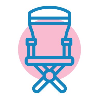 sandalye vektörü ince çizgi simgesi