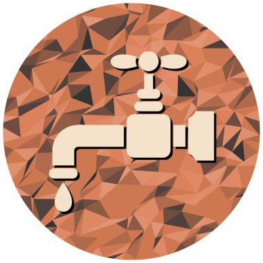 Musluk ikonu. İnternet için boru hattı vektör simgelerinin düz çizimi