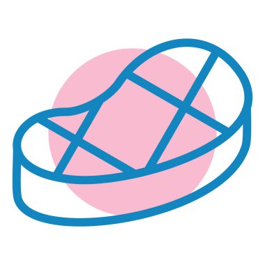 yiyecek ve içecek renkli vektör simgesi.