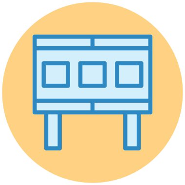 Masa. Web simgesi basit illüstrasyon