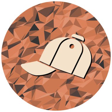 Şapka ikonu. Web için beysbol vektör simgelerinin düz çizimi