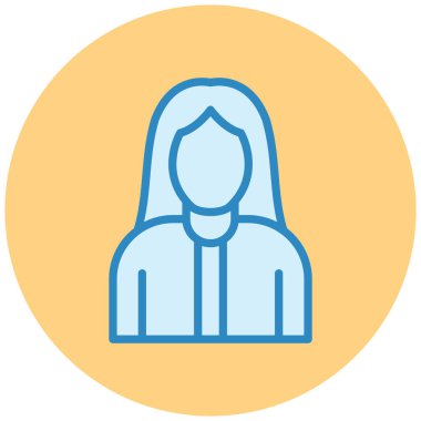 Kadın Avatar. Basit illüstrasyon