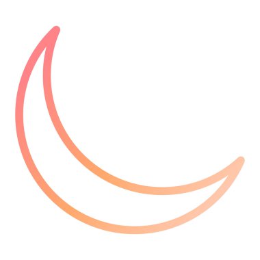 Yarım Ay. Web simgesi basit illüstrasyon 