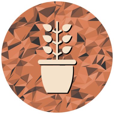 Bitki. Web simgesi basit illüstrasyon