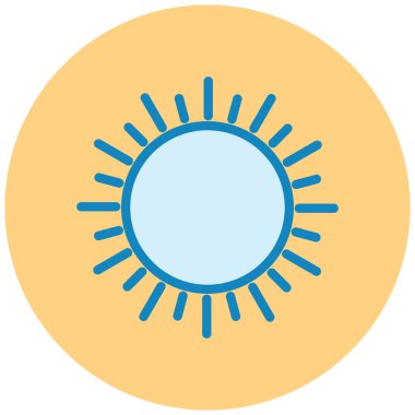 Güneş. Web simgesi basit illüstrasyon