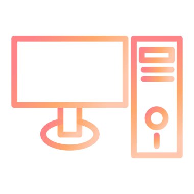 Bilgisayar. Web simgesi basit illüstrasyon 