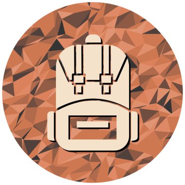 sırt çantası simgesi vektör illüstrasyonu