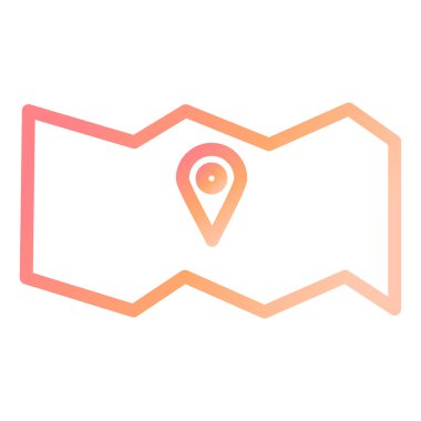 Harita. Web simgesi basit illüstrasyon 