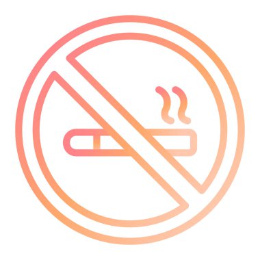 Dumanlı ikon vektör illüstrasyonu yok