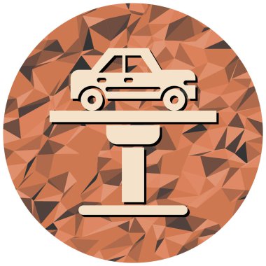 Araba ikonu. Web için yol sembolü simgelerinin düz çizimi