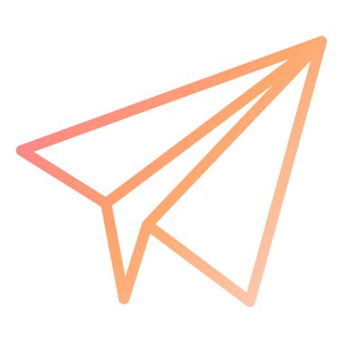 kağıt düzlem simgesi, vektör illüstrasyonu