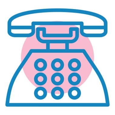 Telefonunuz var. Web simgesi basit illüstrasyon