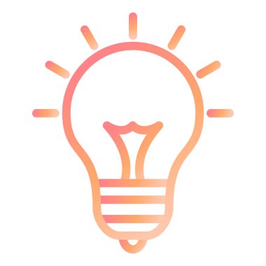 ampul simgesi, vektör illüstrasyonu