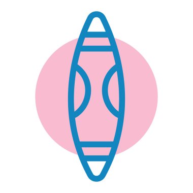 Sörf tahtası. Web simgesi basit illüstrasyon