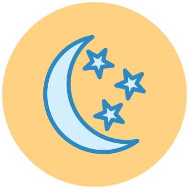 Ay. Web simgesi basit illüstrasyon