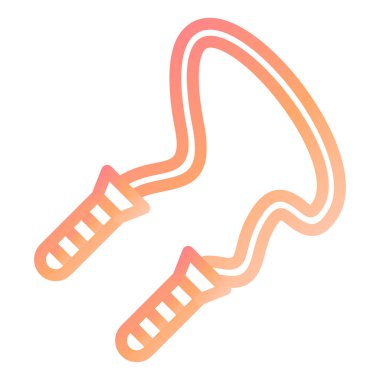 İp atlama. Web simgesi basit illüstrasyon