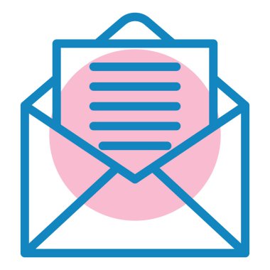 Mektup. Web simgesi basit illüstrasyon