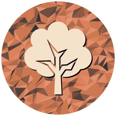 Ağaç. Web simgesi basit illüstrasyon