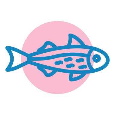 Balık. Web simgesi basit illüstrasyon