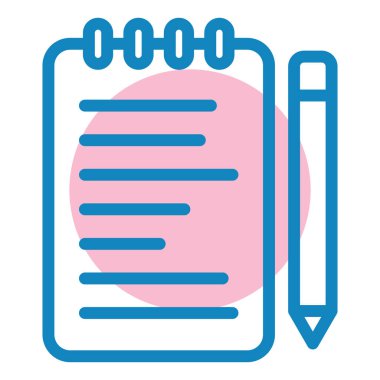 Notlar. Web simgesi basit illüstrasyon