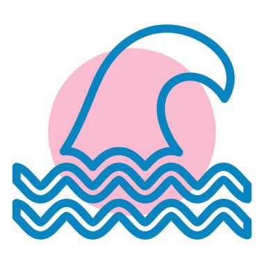 Deniz. Web simgesi basit illüstrasyon