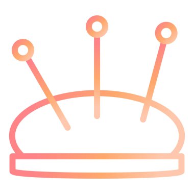 İğne Yastığı. Web simgesi basit illüstrasyon