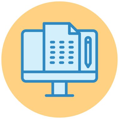 Seo ve teknoloji simgesinin vektör illüstrasyonu