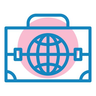 seyahat ve turizm renkli vektör simgesi.