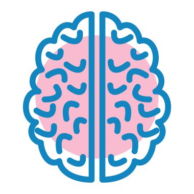 beyin ikonu vektör illüstrasyonu