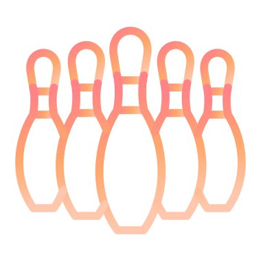 Bowling lobutları ikon vektör illüstrasyonu