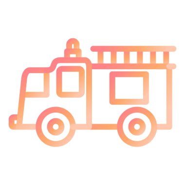 İtfaiye. Web simgesi basit illüstrasyon 