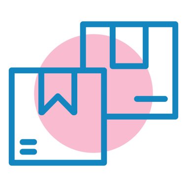 Teslimat. Web simgesi basit illüstrasyon