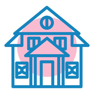 Ev. Web simgesi basit illüstrasyon