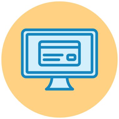 İnternetten alışveriş. Basit resimleme